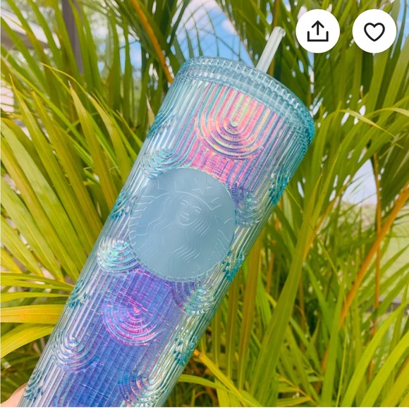 Starbucks Summer siren mermaid tumbler Teal 24oz - Picture 2 of 5